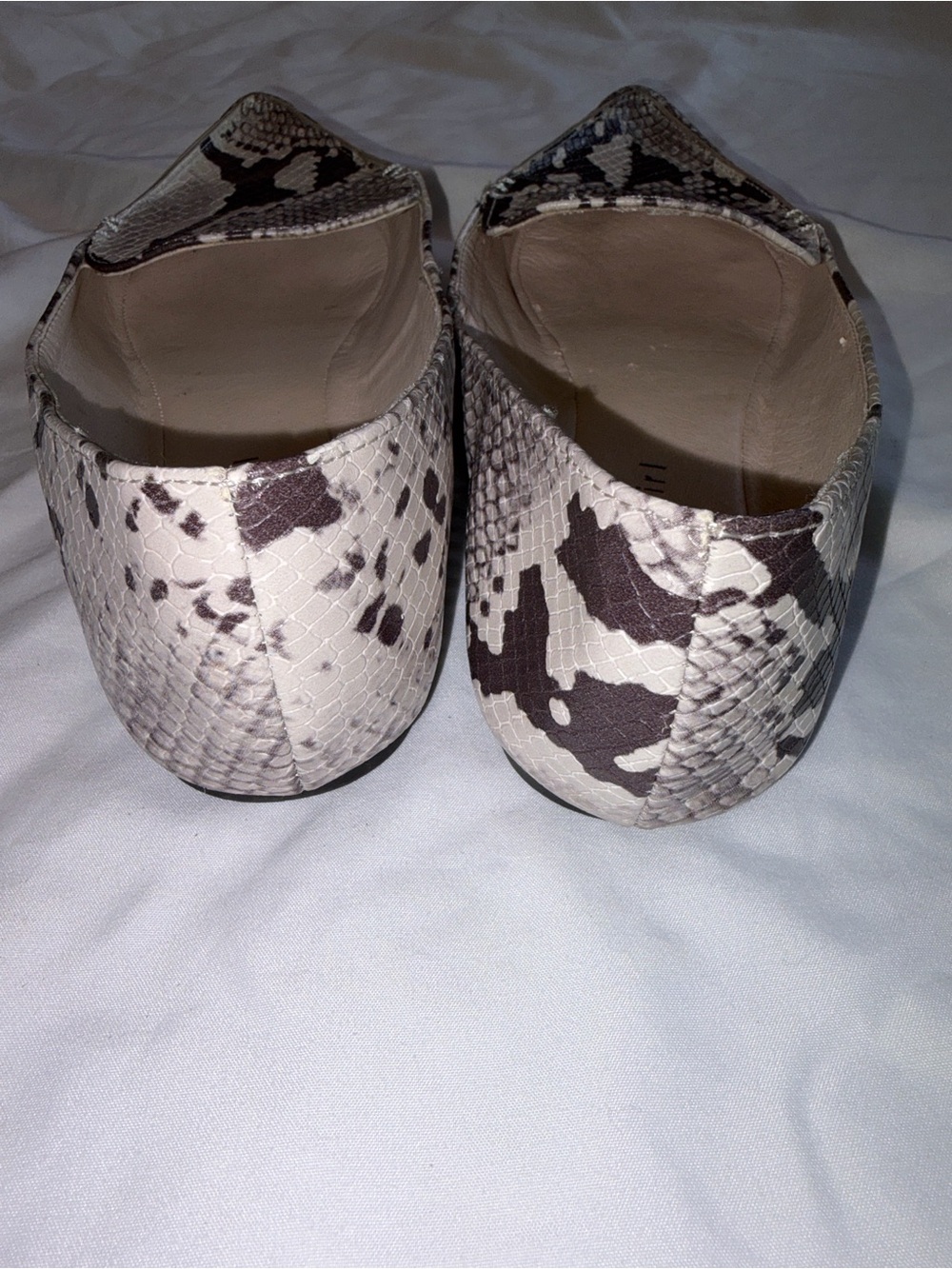 Madden Girl Snake-Print Pointed Toe Flats - Gray/Black - Picture 5 of 5